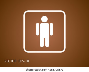 Flat icon of businessman