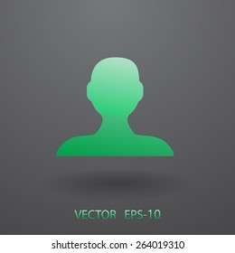 Flat icon of businessman