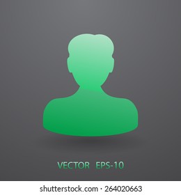 Icono plano del hombre de negocios