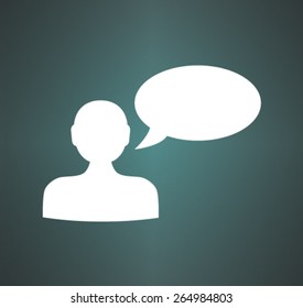 Flat icon of businessman