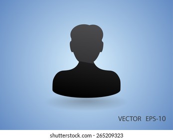 Flat icon of businessman