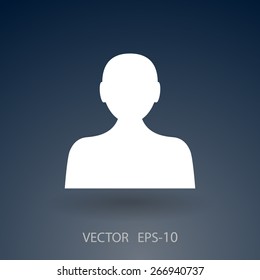Flat icon of businessman