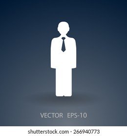 Flat icon of businessman