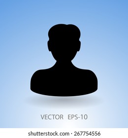 Flat icon of businessman