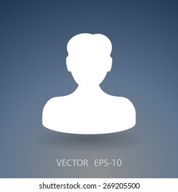 Flat icon of businessman