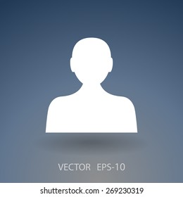 Icono plano del hombre de negocios