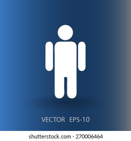 Flat icon of businessman