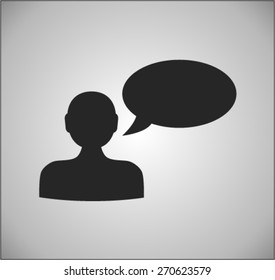 Flat icon of businessman