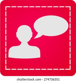 Flat icon of businessman