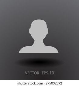 Flat icon of businessman