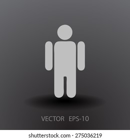 Flat icon of businessman