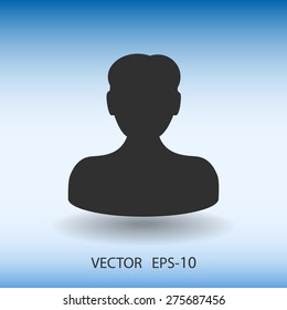 Flat icon of businessman