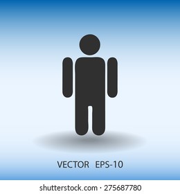 Flat icon of businessman