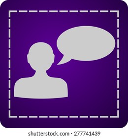 Flat icon of businessman