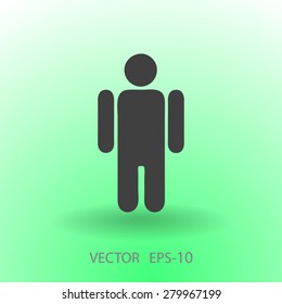 Flat icon of businessman