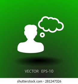 Icono plano del hombre de negocios