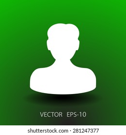 Icono plano del hombre de negocios