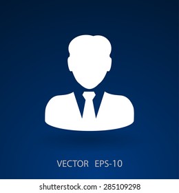 Flat icon of businessman