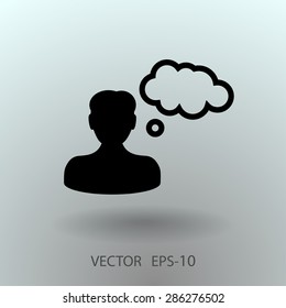 Icono plano del hombre de negocios