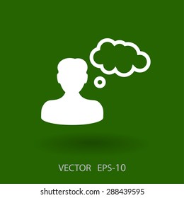 Icono plano del hombre de negocios