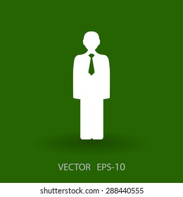 Flat icon of businessman