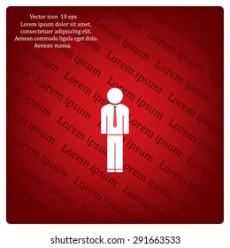 Flat icon of businessman