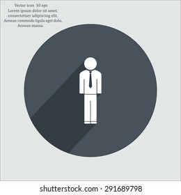 Flat icon of businessman