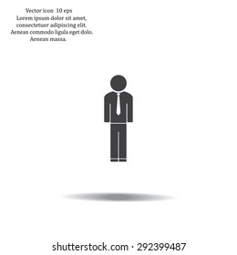 Flat icon of businessman