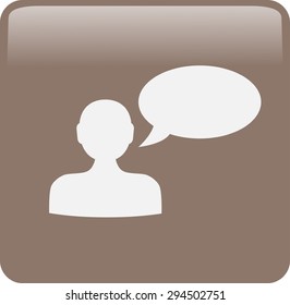 Flat icon of businessman