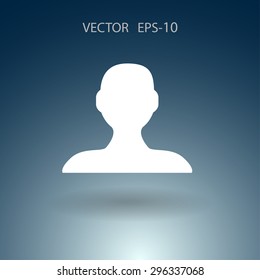 Flat icon of businessman