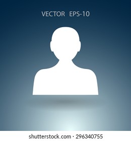 Flat icon of businessman