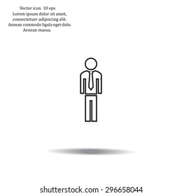 Flat icon of businessman