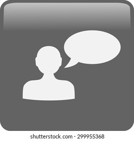 Flat icon of businessman