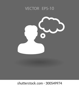 Icono plano del hombre de negocios