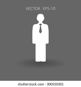 Ícone plano do empresário