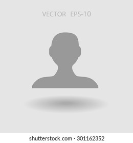 Flat icon of businessman