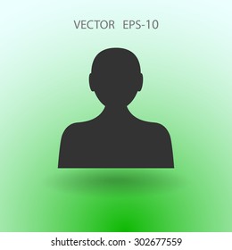 Flat icon of businessman