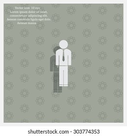 Flat icon of businessman