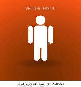 Flat icon of businessman