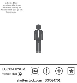 Flat icon of businessman