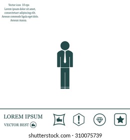 Flat icon of businessman