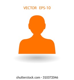 Flat icon of businessman