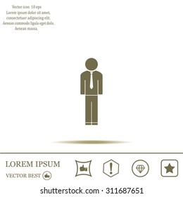 Flat icon of businessman
