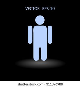 Flat icon of businessman
