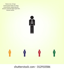 Flat icon of businessman