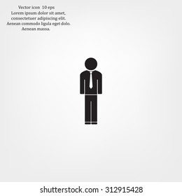 Flat icon of businessman