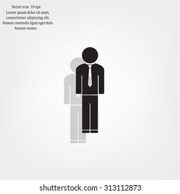 Flat icon of businessman