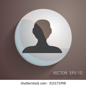 Icono plano del hombre de negocios