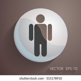 Flat icon of businessman