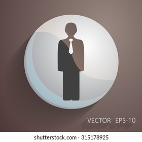 Icono plano del hombre de negocios